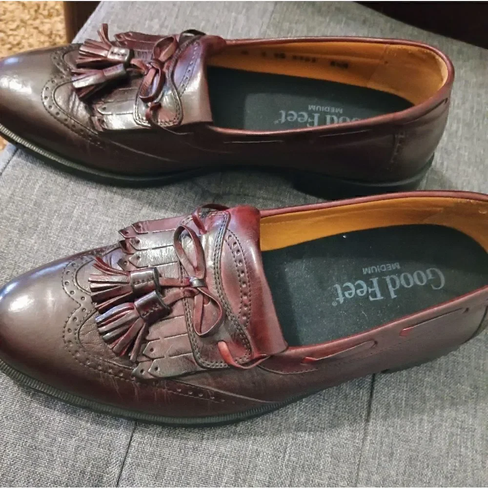 Johnston & Murphy Mens SZ 8.5M Loafer Tassle Wingtip